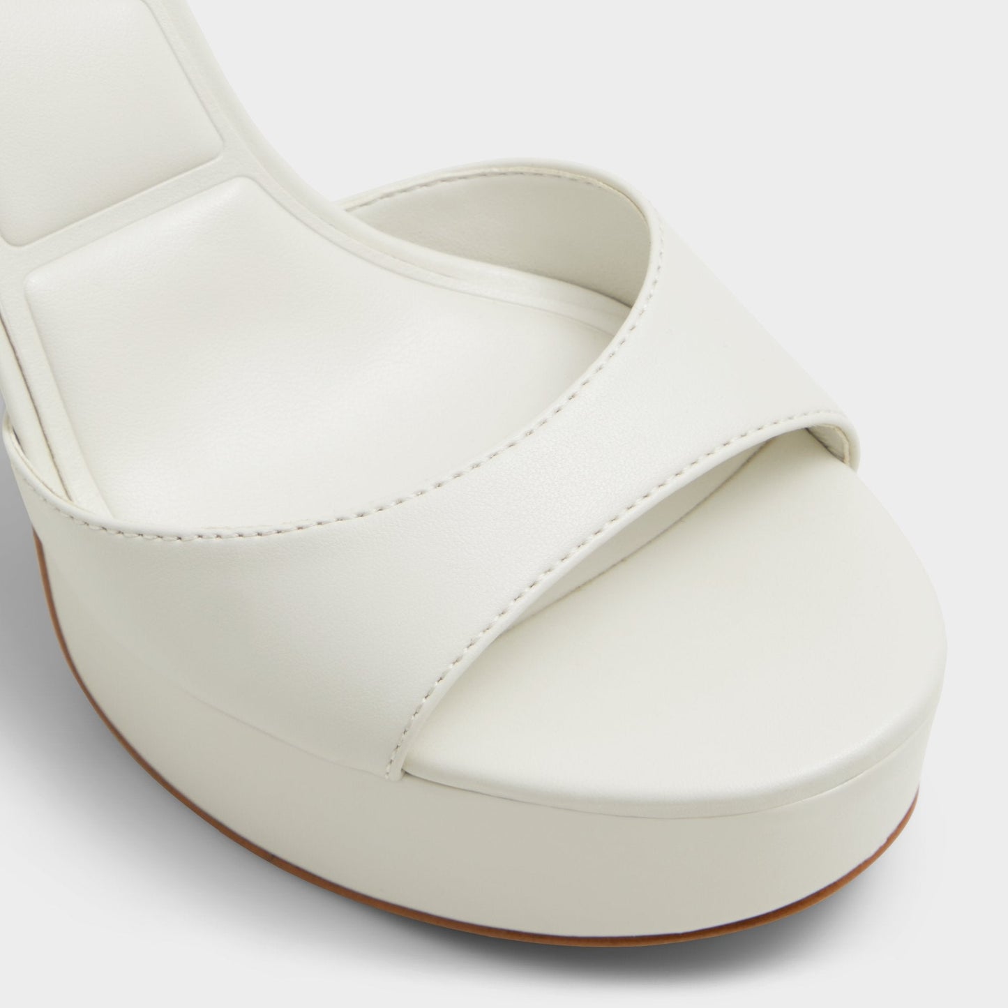 Valoria White Women's Platform sandals - Strappy heeled sandal - White