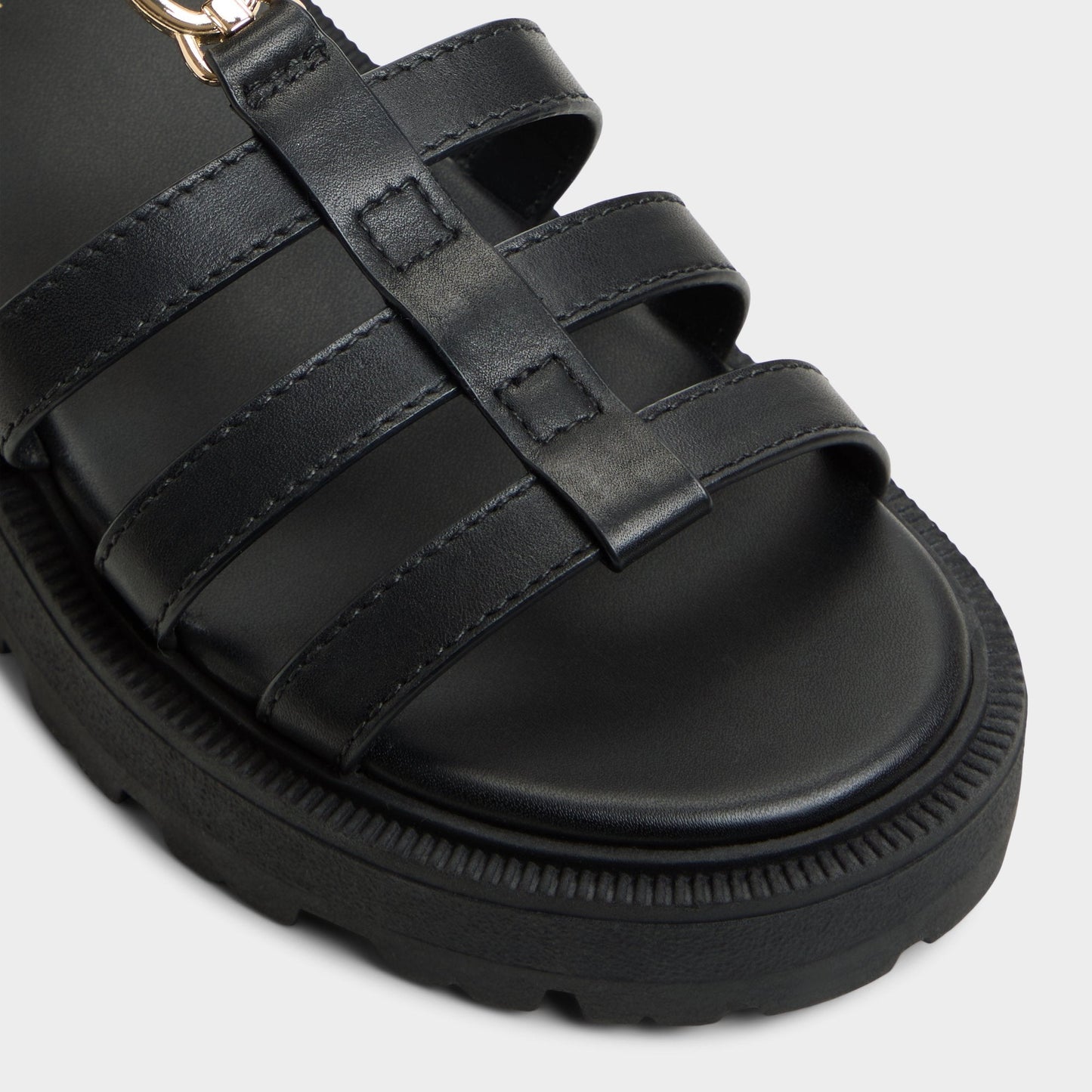 Lamington Black Women's Strappy sandals - Gladiator sandal, Lug sole - Black