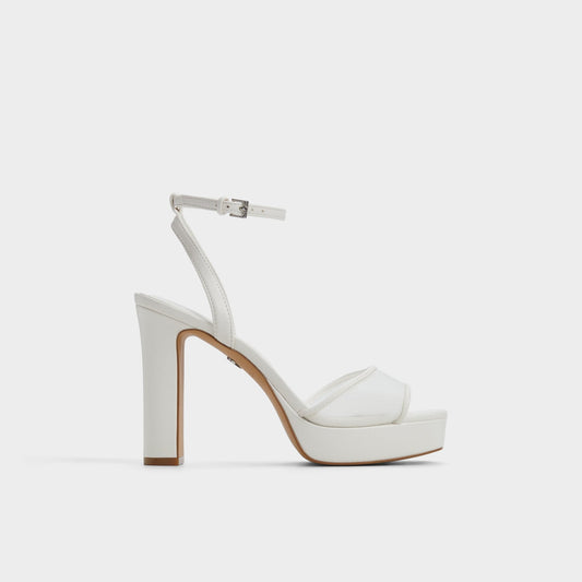 Chicglimmer Other White Women's Platform sandals - Strappy heeled sandal, Block heel - Other White
