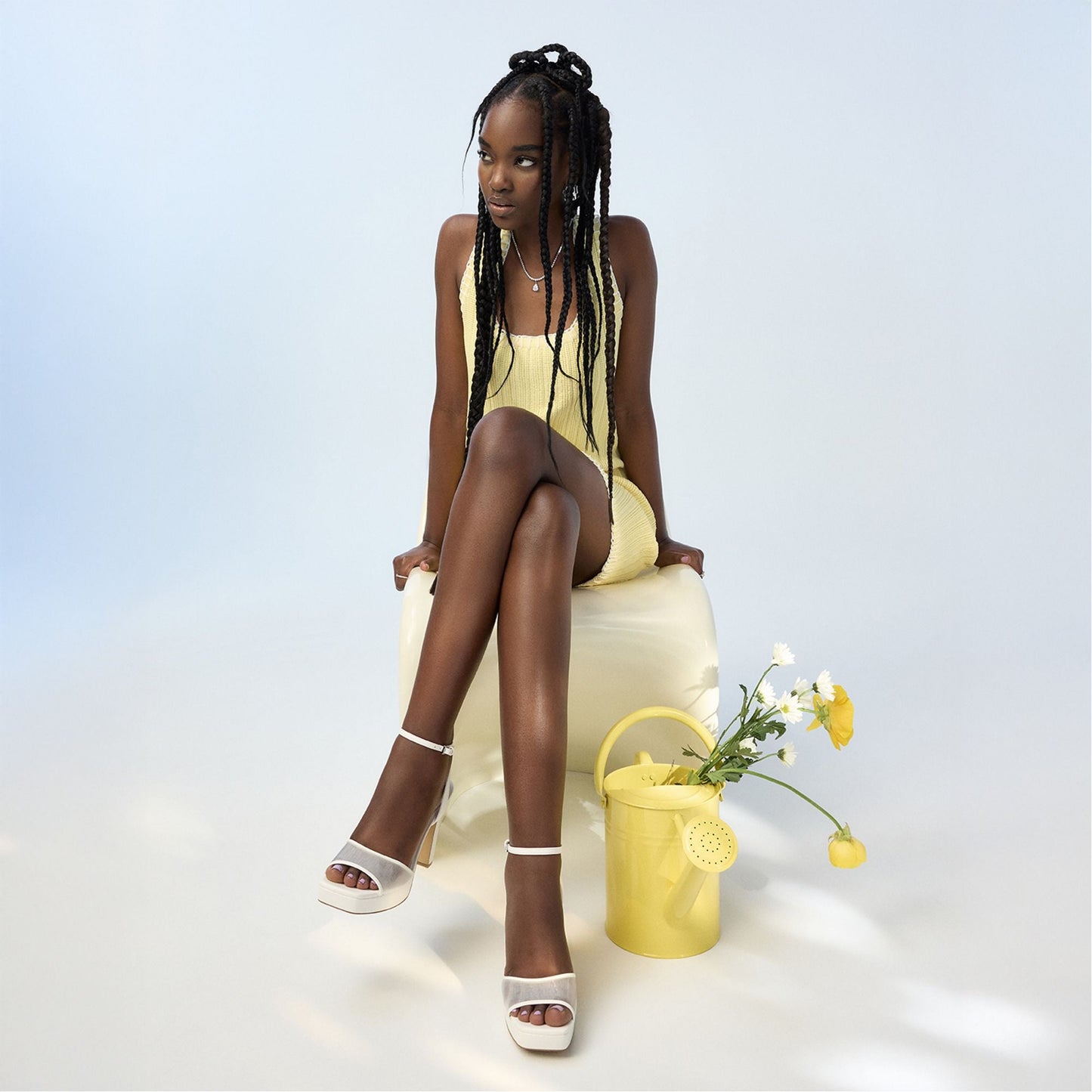 Chicglimmer Other White Women's Platform sandals - Strappy heeled sandal, Block heel - Other White