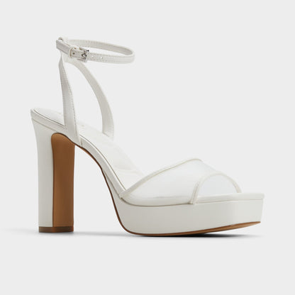 Chicglimmer Other White Women's Platform sandals - Strappy heeled sandal, Block heel - Other White