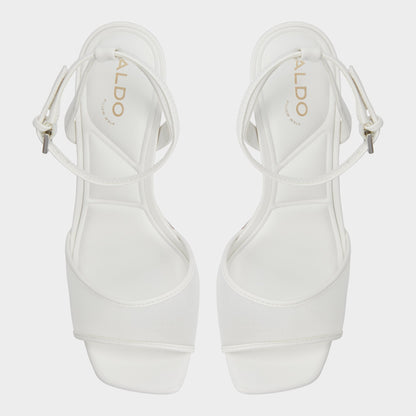 Chicglimmer Other White Women's Platform sandals - Strappy heeled sandal, Block heel - Other White