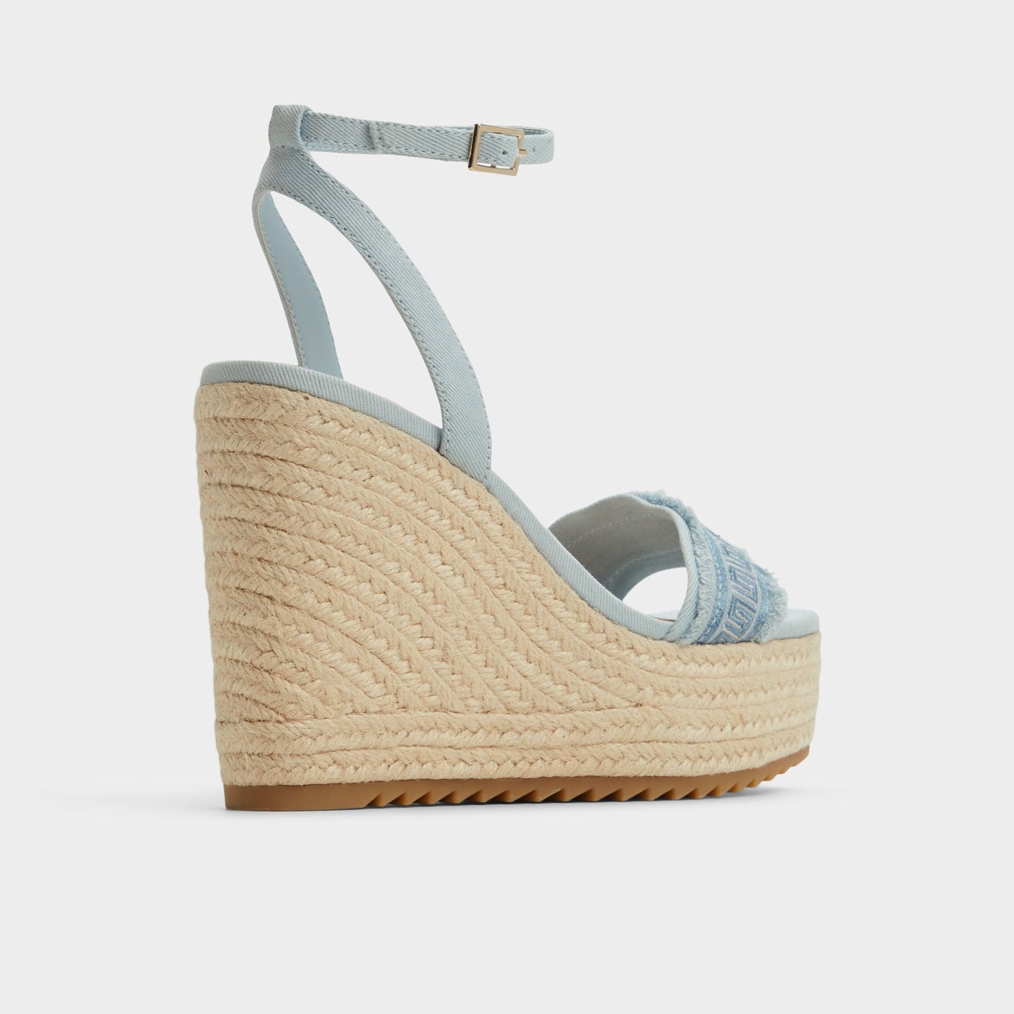 Aberitram Denim Women's Platform sandals - Wedge sandal - Denim