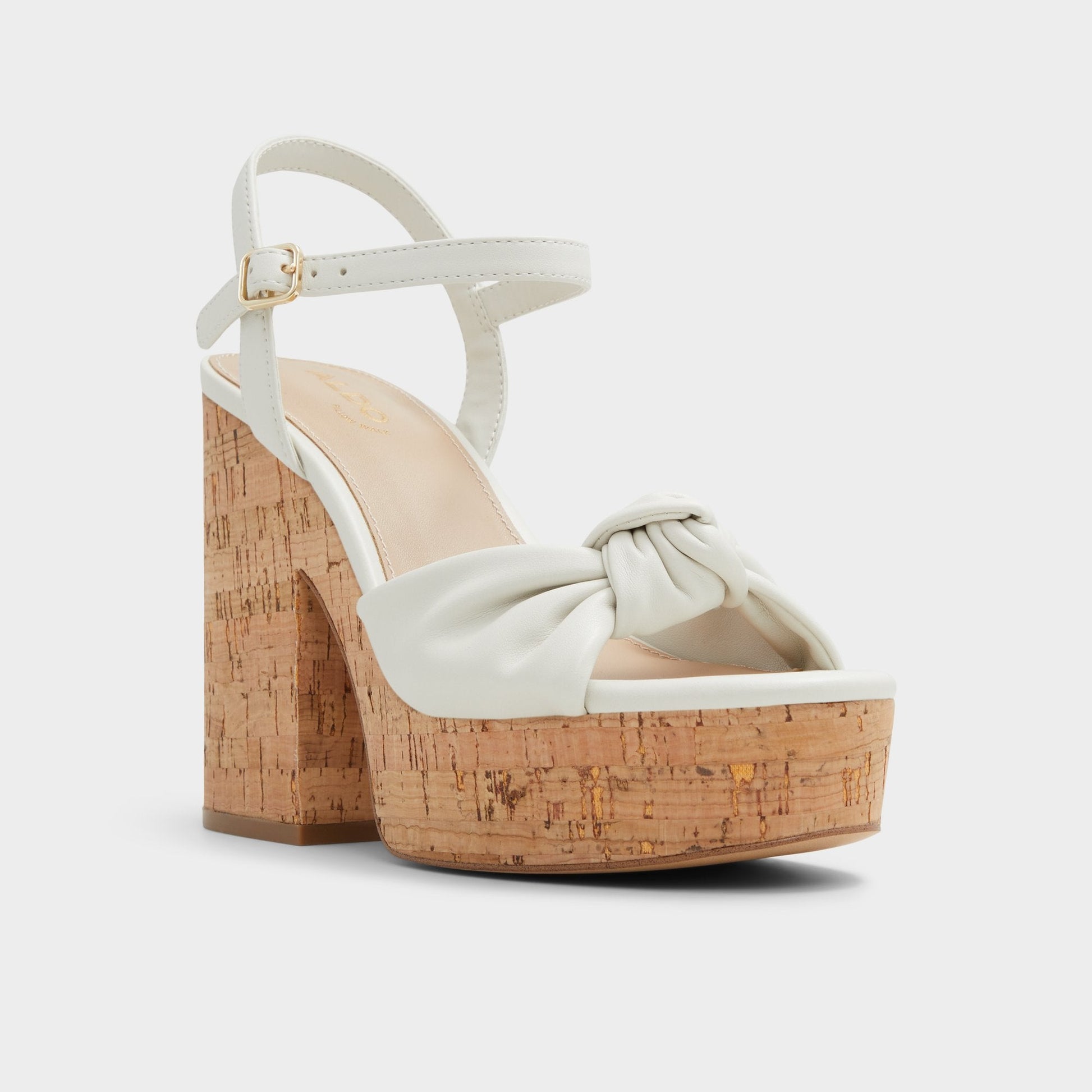 Ulialdan White/Bone Women's Platform sandals - Strappy heeled sandal, Platform - White/Bone