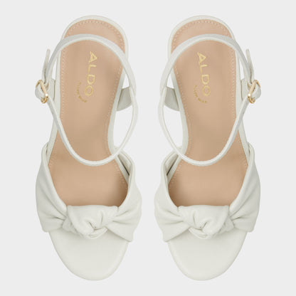 Ulialdan White/Bone Women's Platform sandals - Strappy heeled sandal, Platform - White/Bone