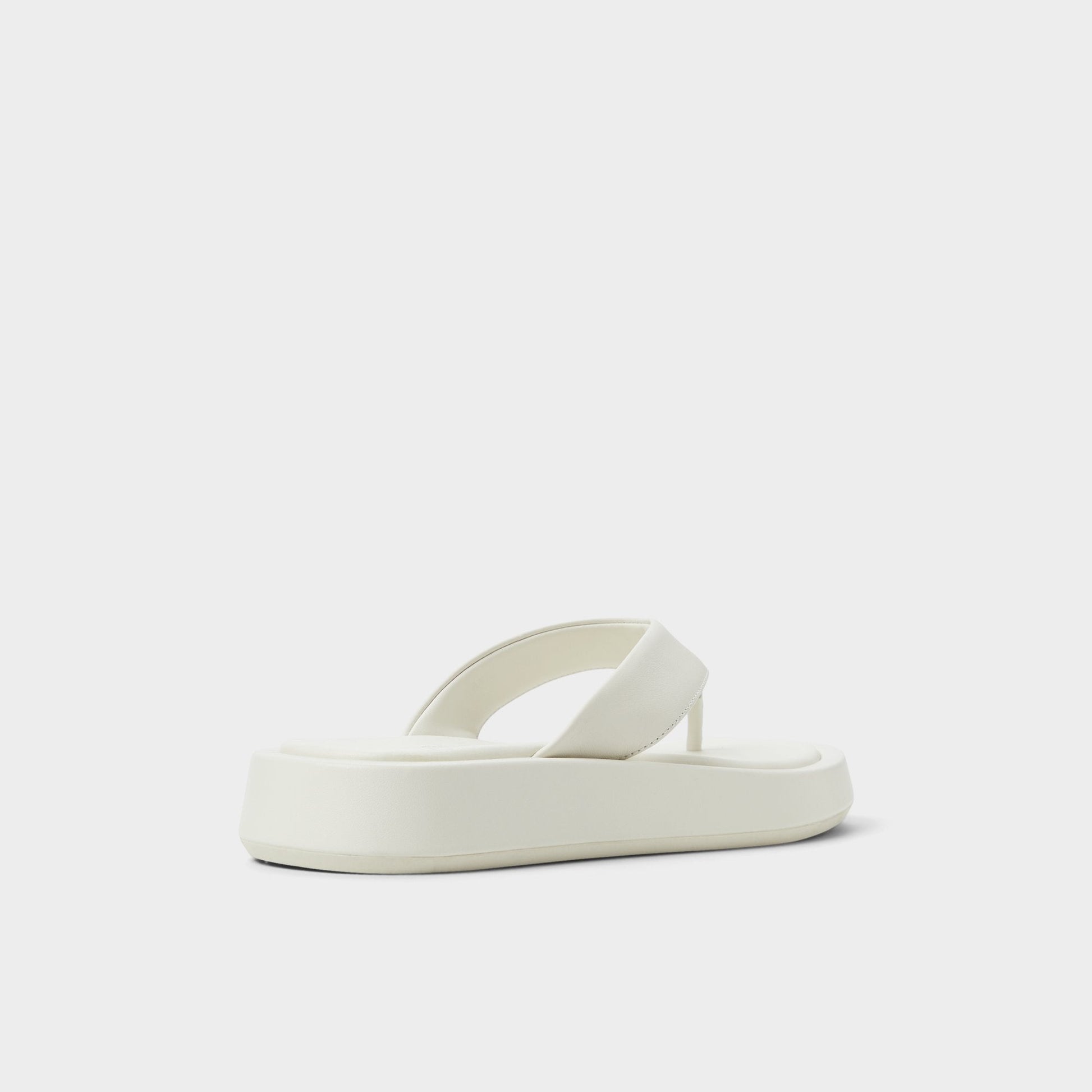 Grettle White/Bone Women's Flats - Flip flop, Flatform - White/bone
