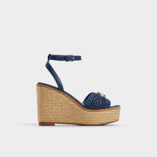 Ybylin Navy Women's Platform sandals - Wedge sandal - Navy