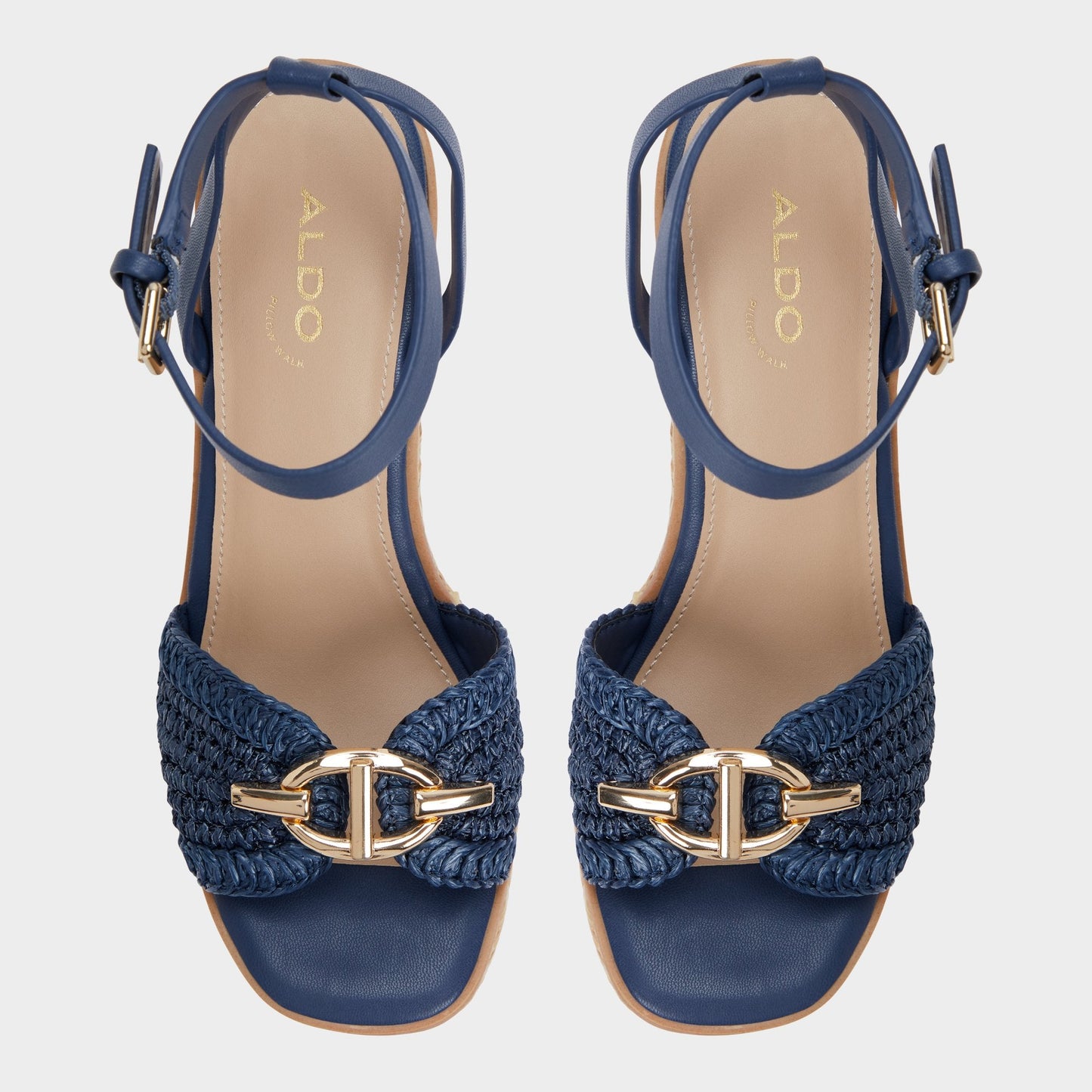Ybylin Navy Women's Platform sandals - Wedge sandal - Navy