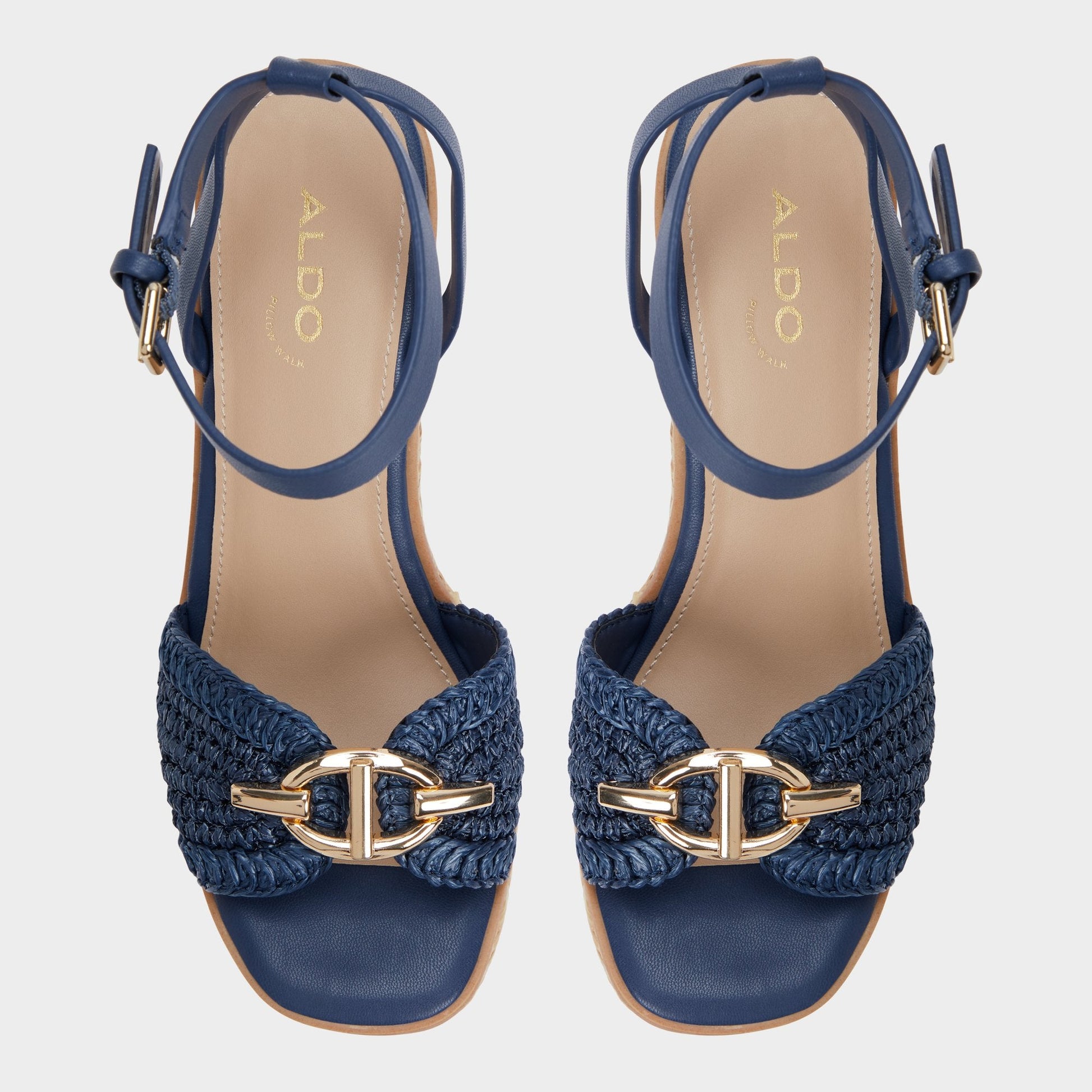Ybylin Navy Women's Platform sandals - Wedge sandal - Navy
