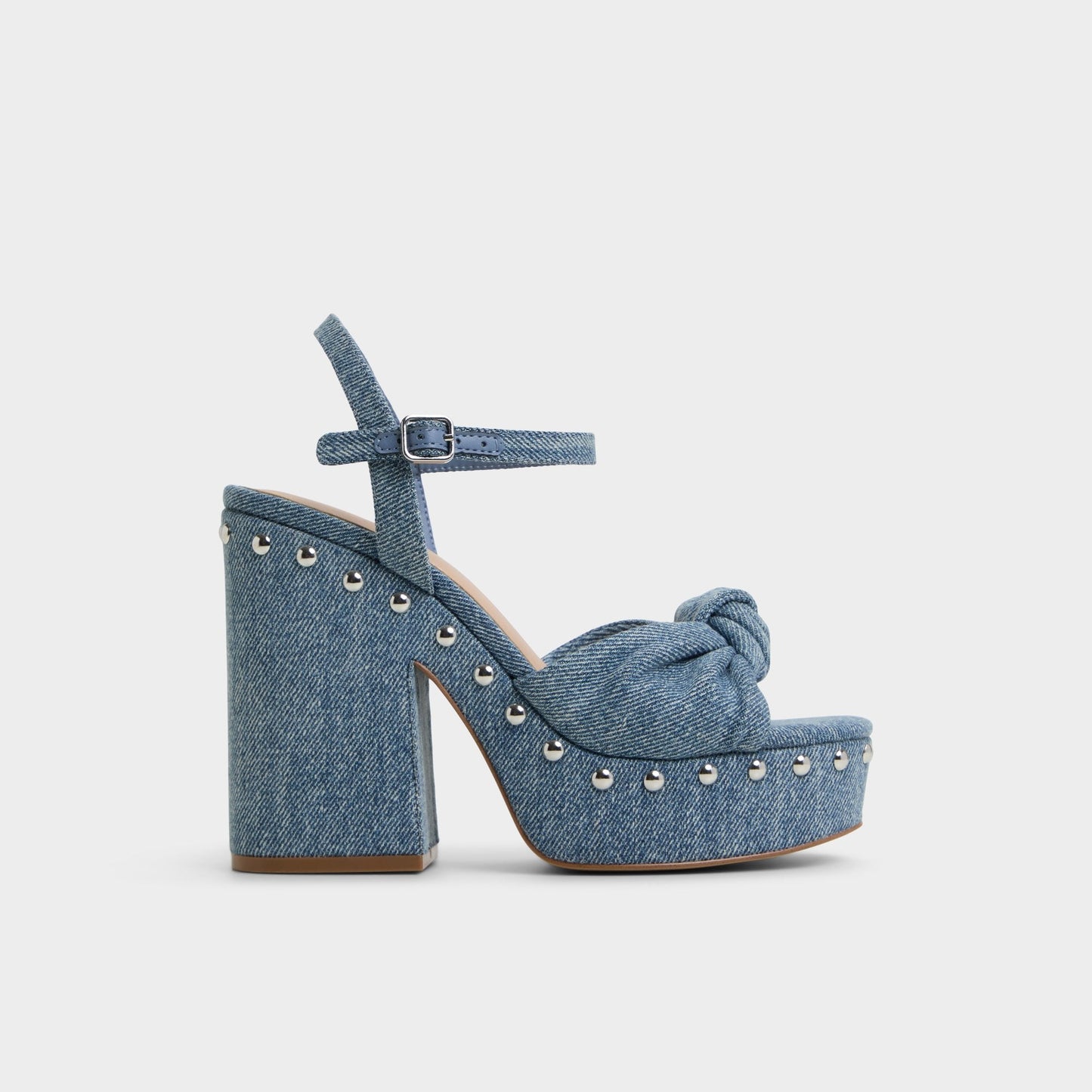 Ulialdan Blue Combo Women's Platform sandals - Strappy heeled sandal - Blue Combo