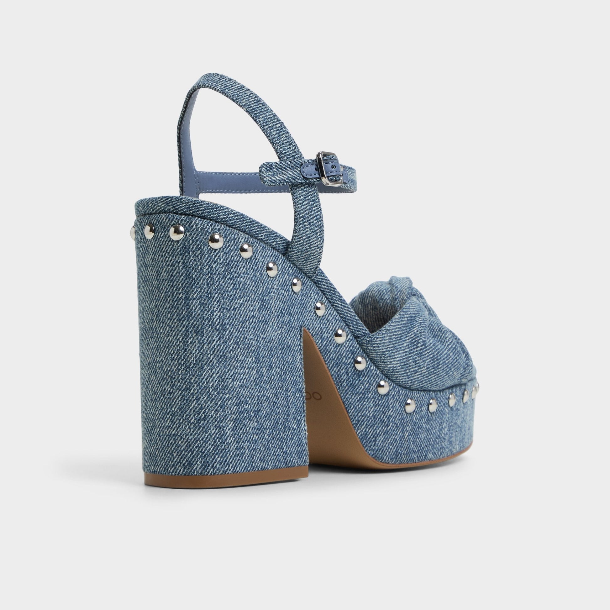 Ulialdan Blue Combo Women's Platform sandals - Strappy heeled sandal - Blue Combo