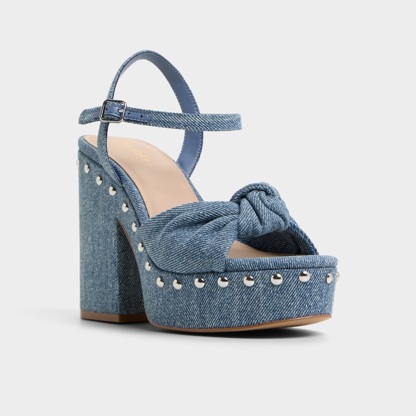 Ulialdan Blue Combo Women's Platform sandals - Strappy heeled sandal - Blue Combo