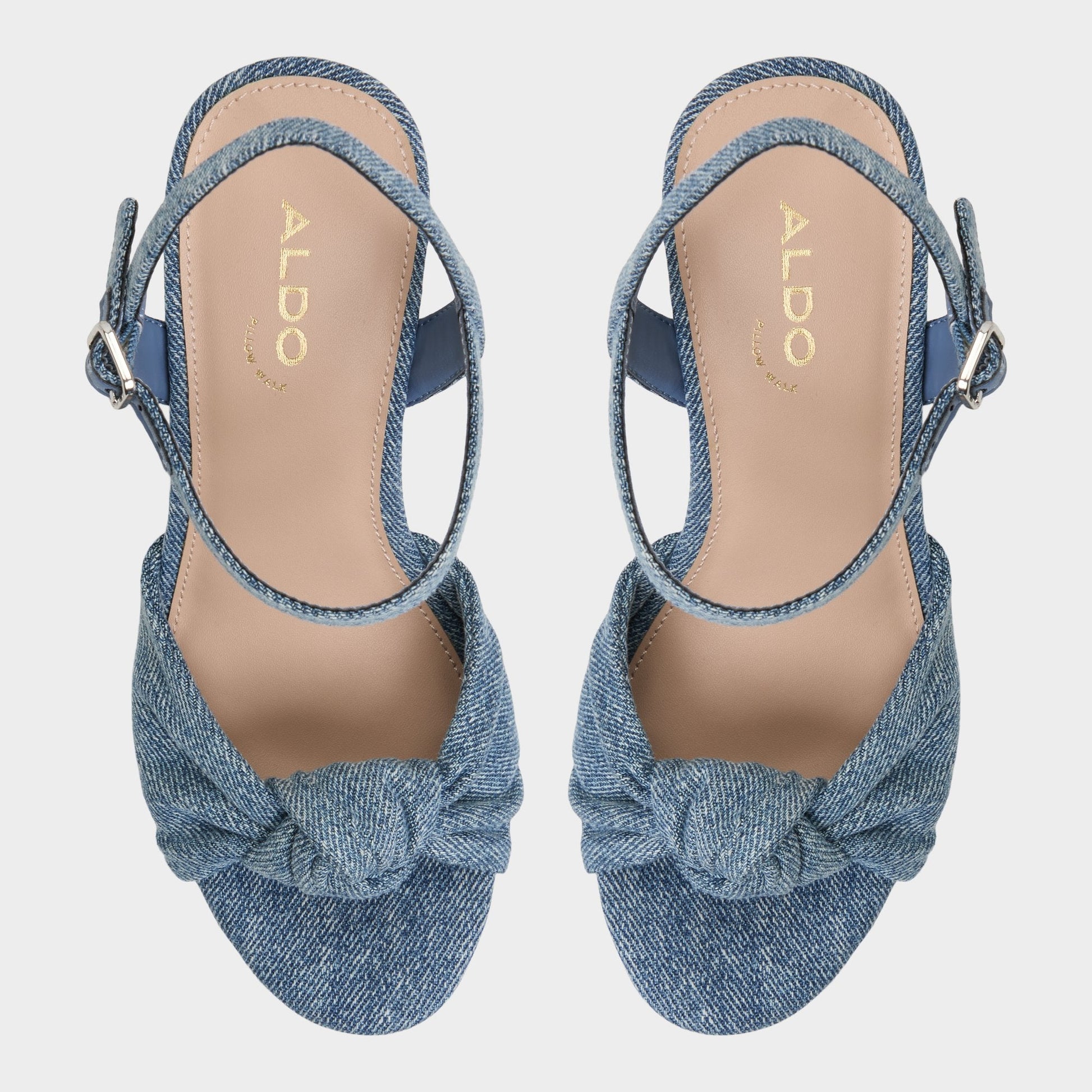 Ulialdan Blue Combo Women's Platform sandals - Strappy heeled sandal - Blue Combo