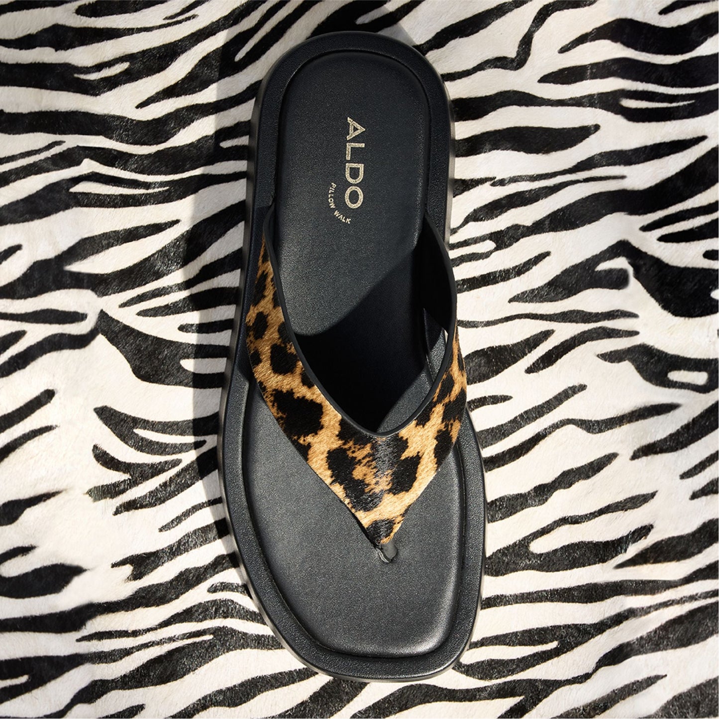 Grettle Brown Multi Women's Flats - Flip flop, Platform - Brown Multi