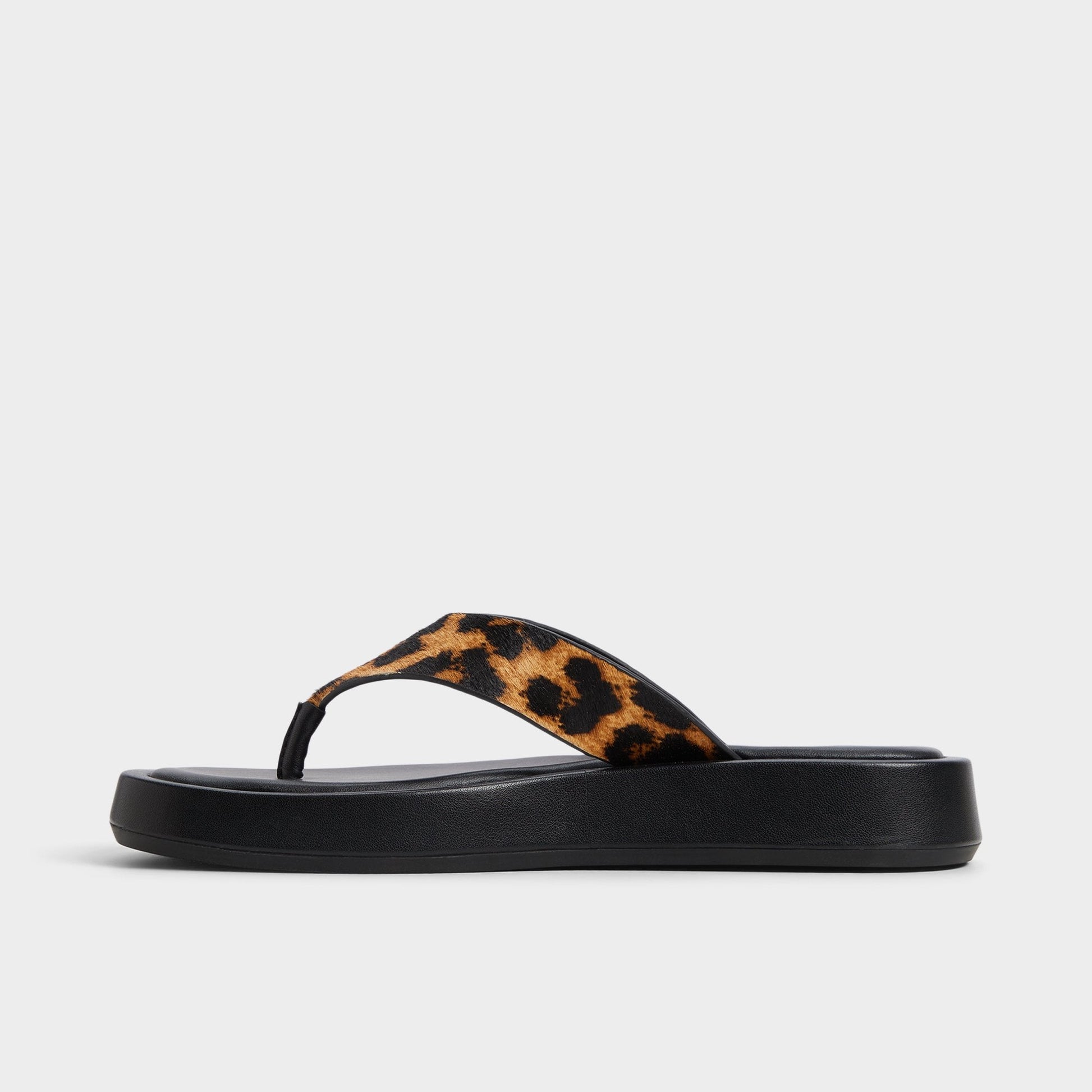 Grettle Brown Multi Women's Flats - Flip flop, Platform - Brown Multi
