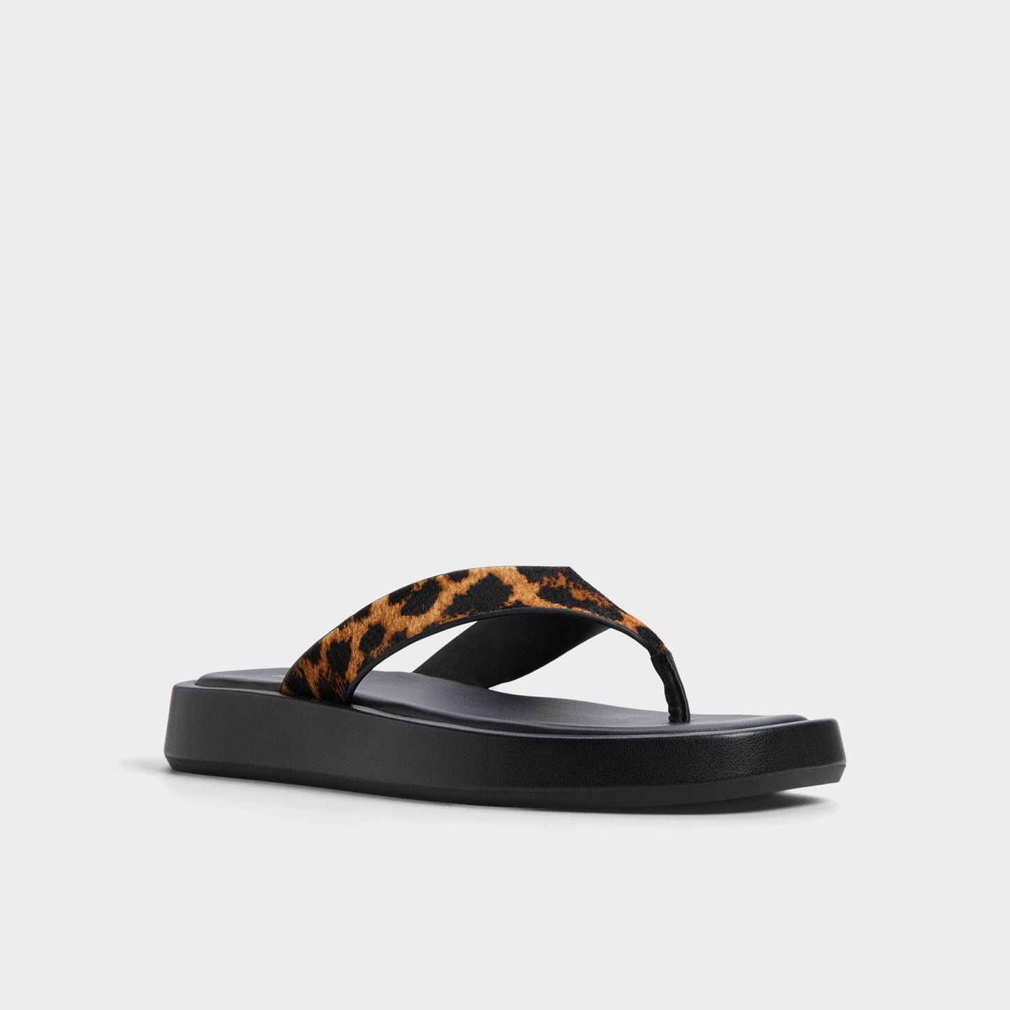 Grettle Brown Multi Women's Flats - Flip flop, Platform - Brown Multi