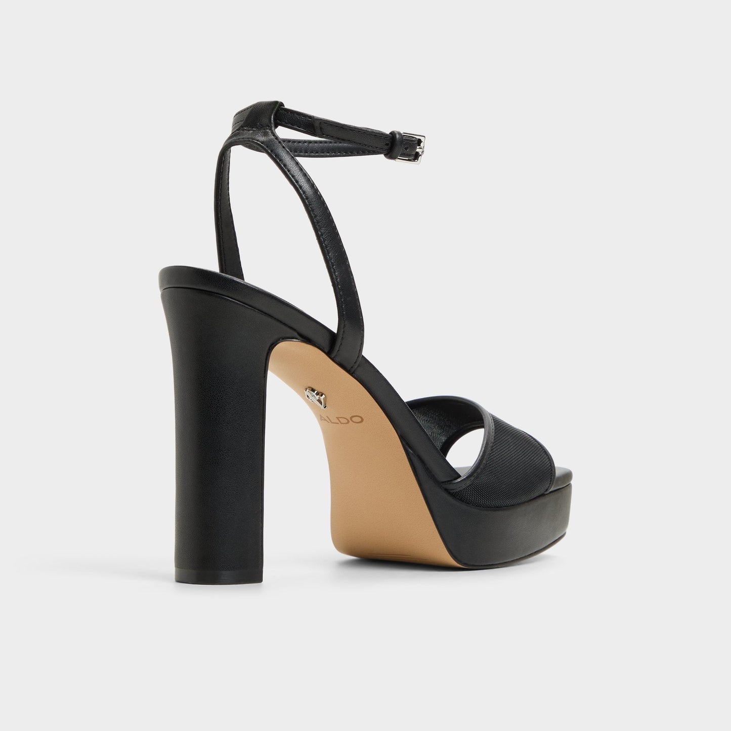 Chicglimmer Black Women's Platform sandals - Strappy heeled sandal, Block heel - Black