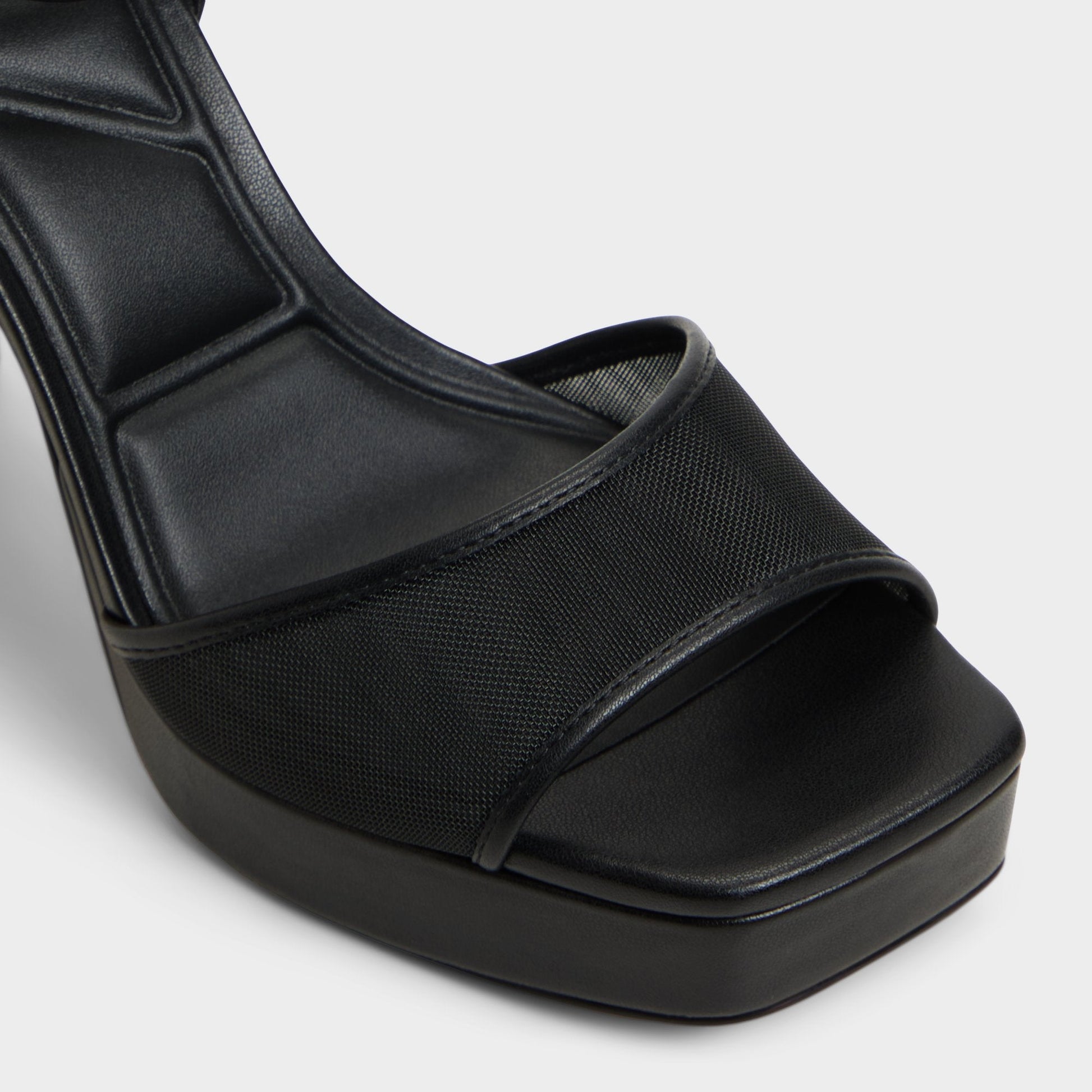 Chicglimmer Black Women's Platform sandals - Strappy heeled sandal, Block heel - Black