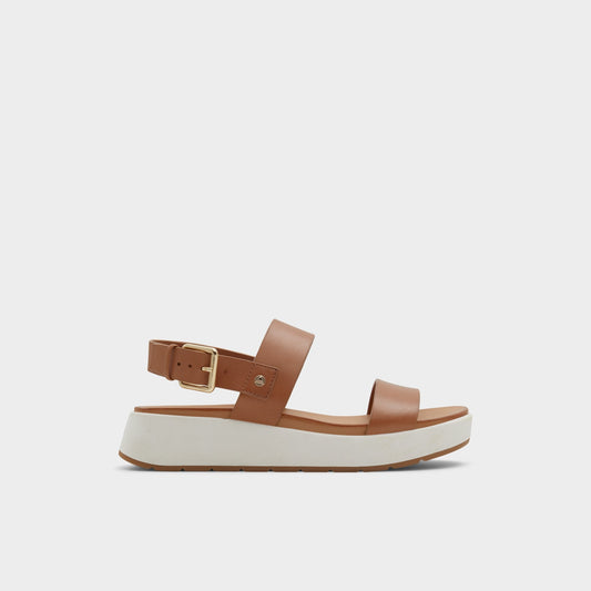 Silyia Dark Beige Women's Sandals - Flat sandal - Dark Beige