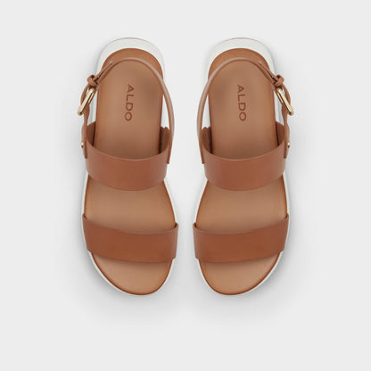 Silyia Dark Beige Women's Sandals - Flat sandal - Dark Beige