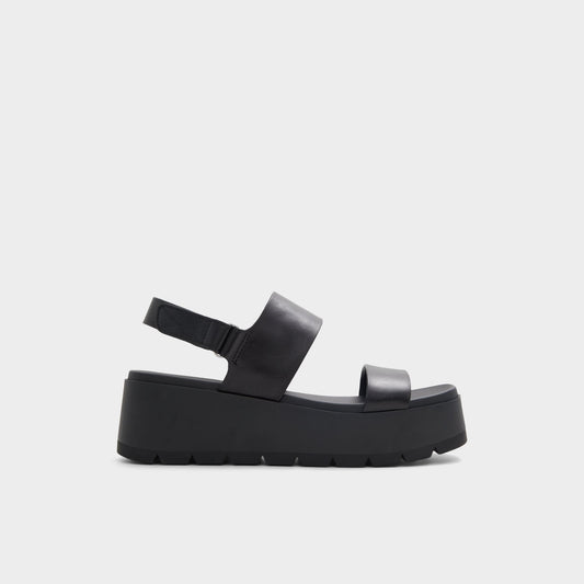 Thila Open Black Women's Wedges - Wedge sandal - Open Black