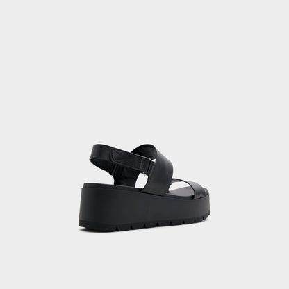 Thila Open Black Women's Wedges - Wedge sandal - Open Black