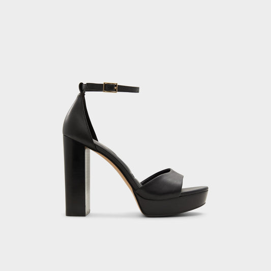 Enaegyn2.0 Black Women's Platform sandals - Strappy heeled sandal, Platform - Black