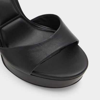 Enaegyn2.0 Black Women's Platform sandals - Strappy heeled sandal, Platform - Black