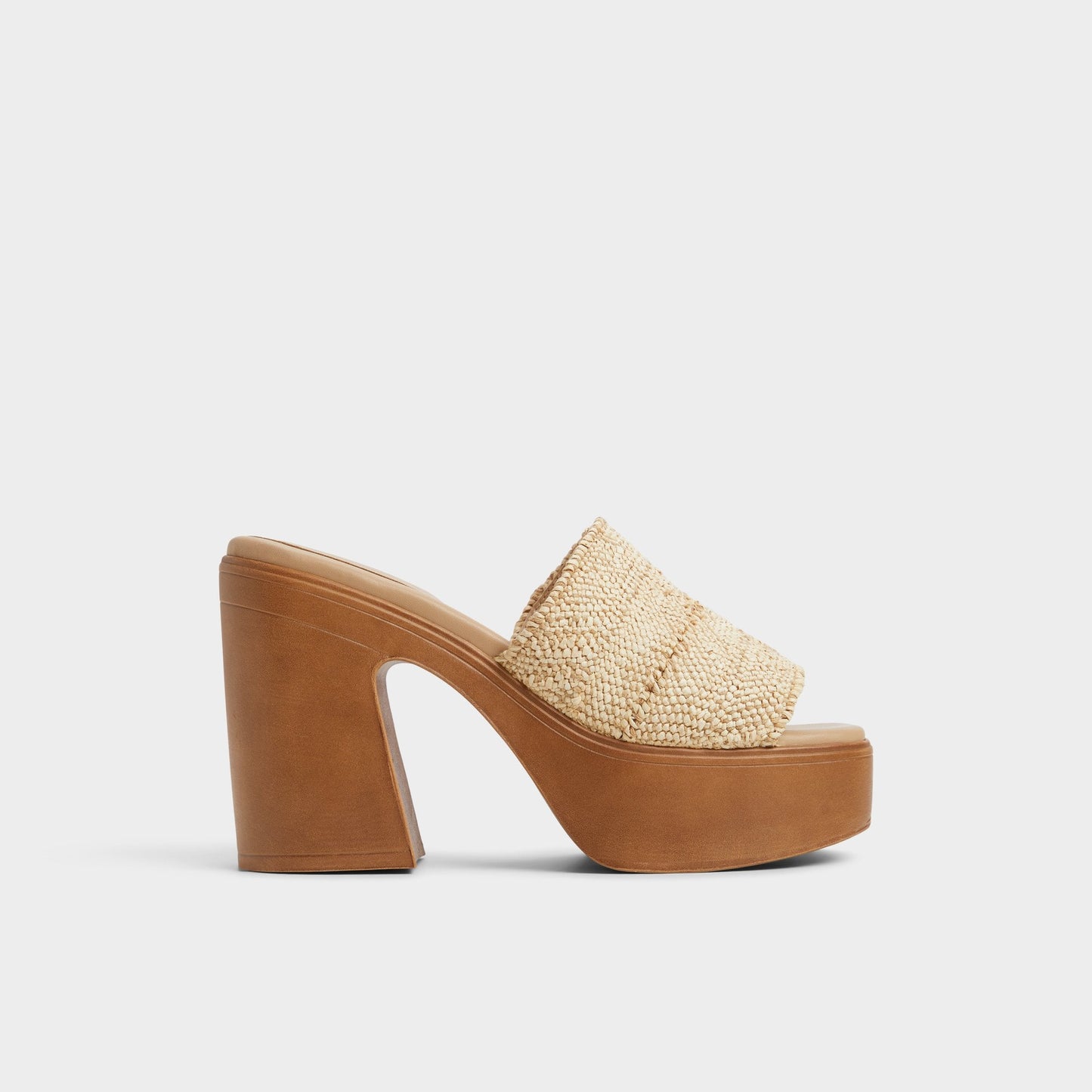 Maysee Natural Women's Platform sandals - Heeled mule, Platform - Natural