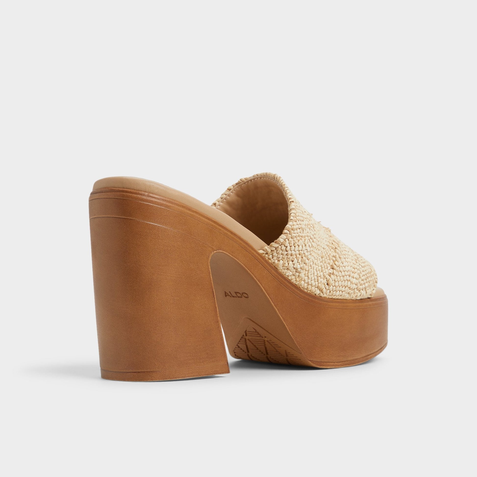 Maysee Natural Women's Platform sandals - Heeled mule, Platform - Natural