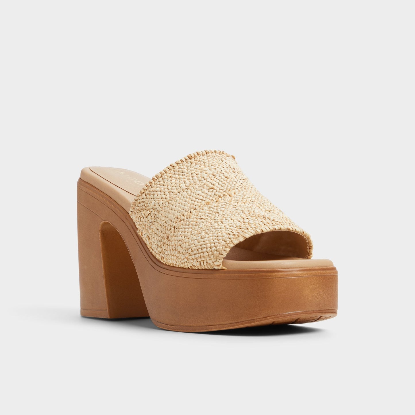 Maysee Natural Women's Platform sandals - Heeled mule, Platform - Natural