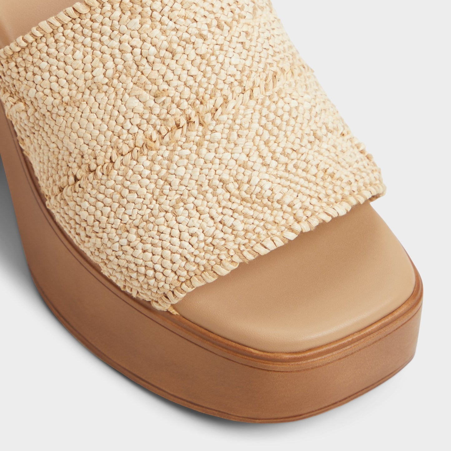 Maysee Natural Women's Platform sandals - Heeled mule, Platform - Natural