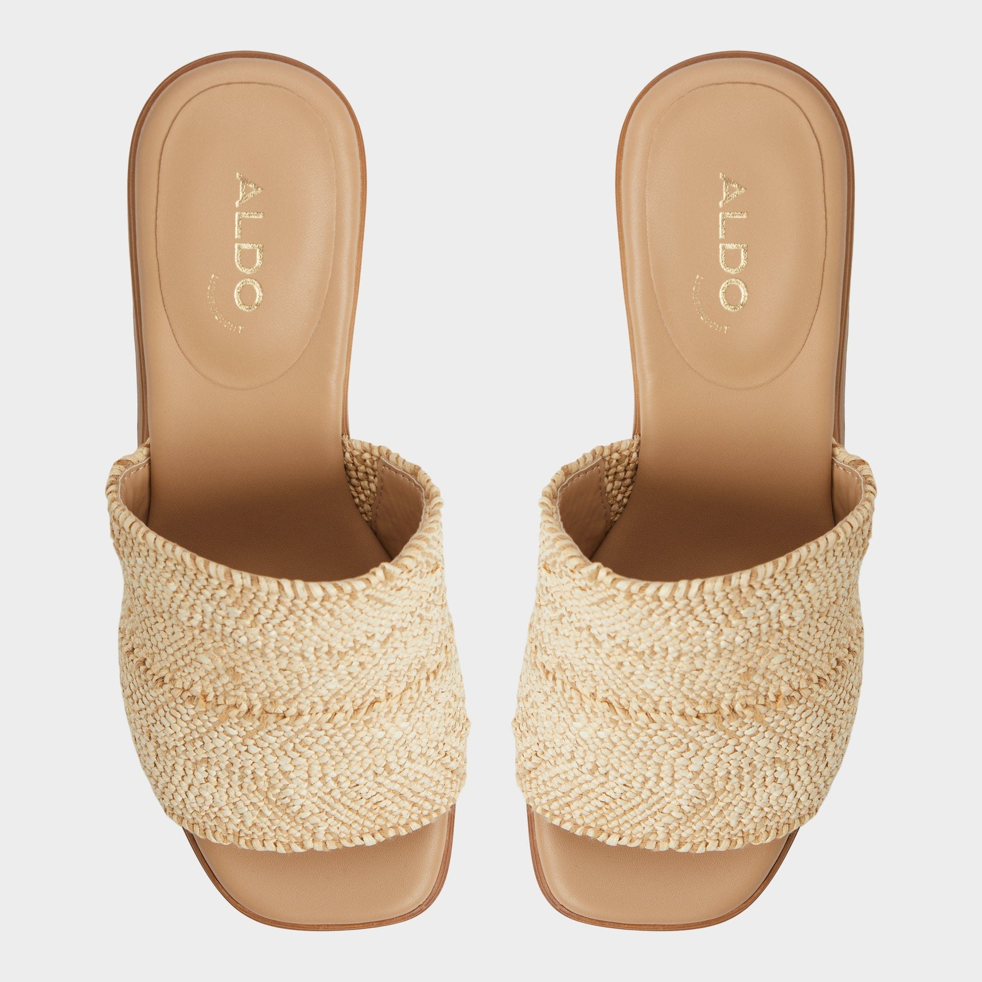 Maysee Natural Women's Platform sandals - Heeled mule, Platform - Natural