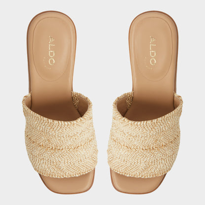Maysee Natural Women's Platform sandals - Heeled mule, Platform - Natural
