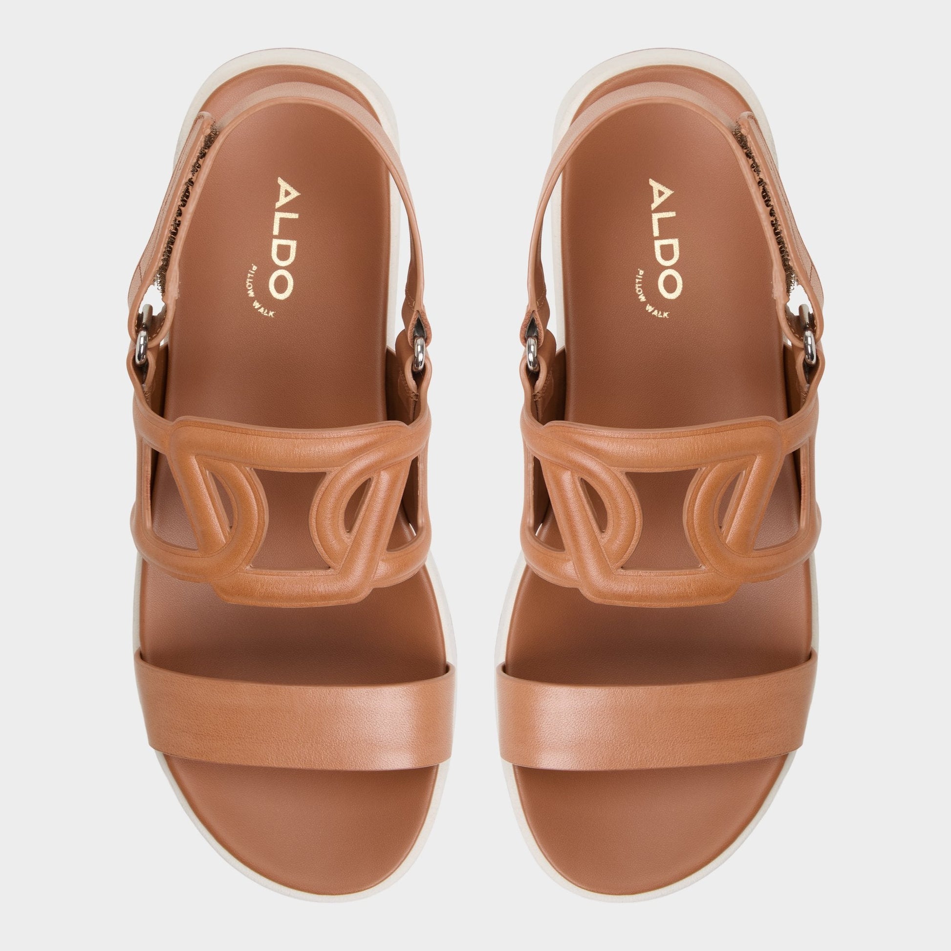 Onuvia Medium Brown Women's Footbed sandals - Footbed sandal, Flatform - Medium Brown
