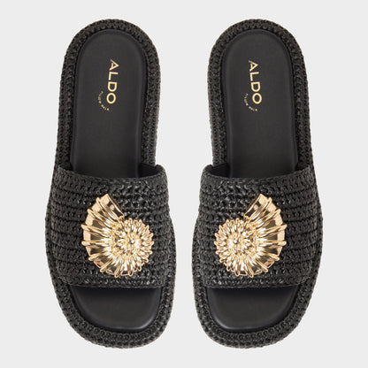 Justbeachy Black Women's Platform sandals - Flatform sandal - Black