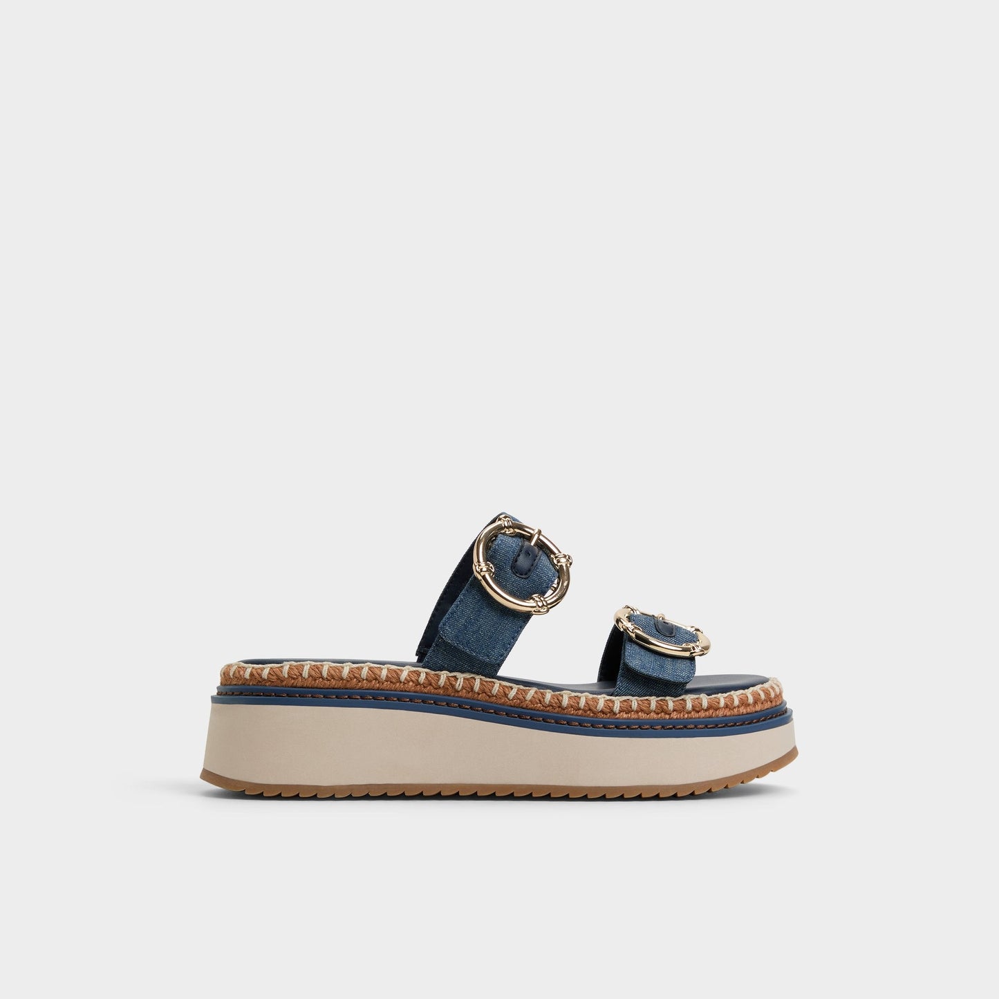 Kaeithien Dark Blue Women's Platform sandals - Slide sandal - Dark Blue