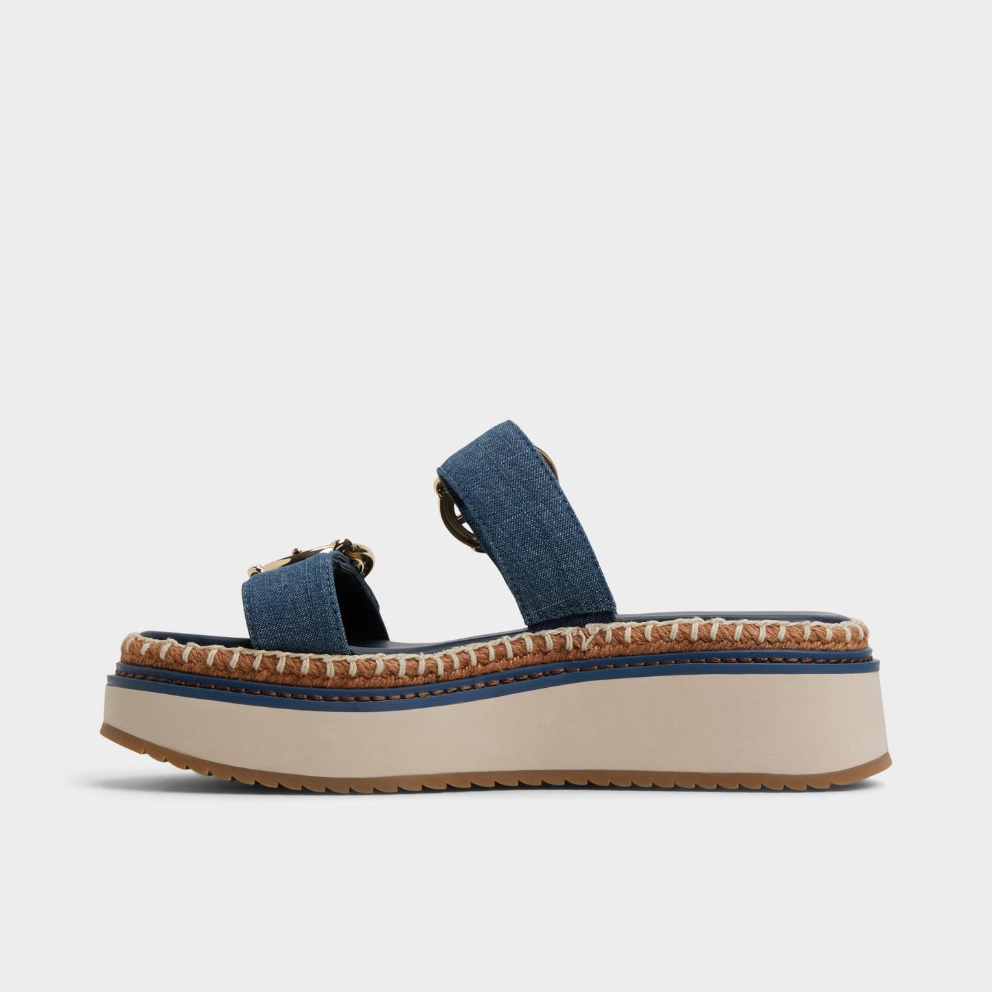 Kaeithien Dark Blue Women's Platform sandals - Slide sandal - Dark Blue