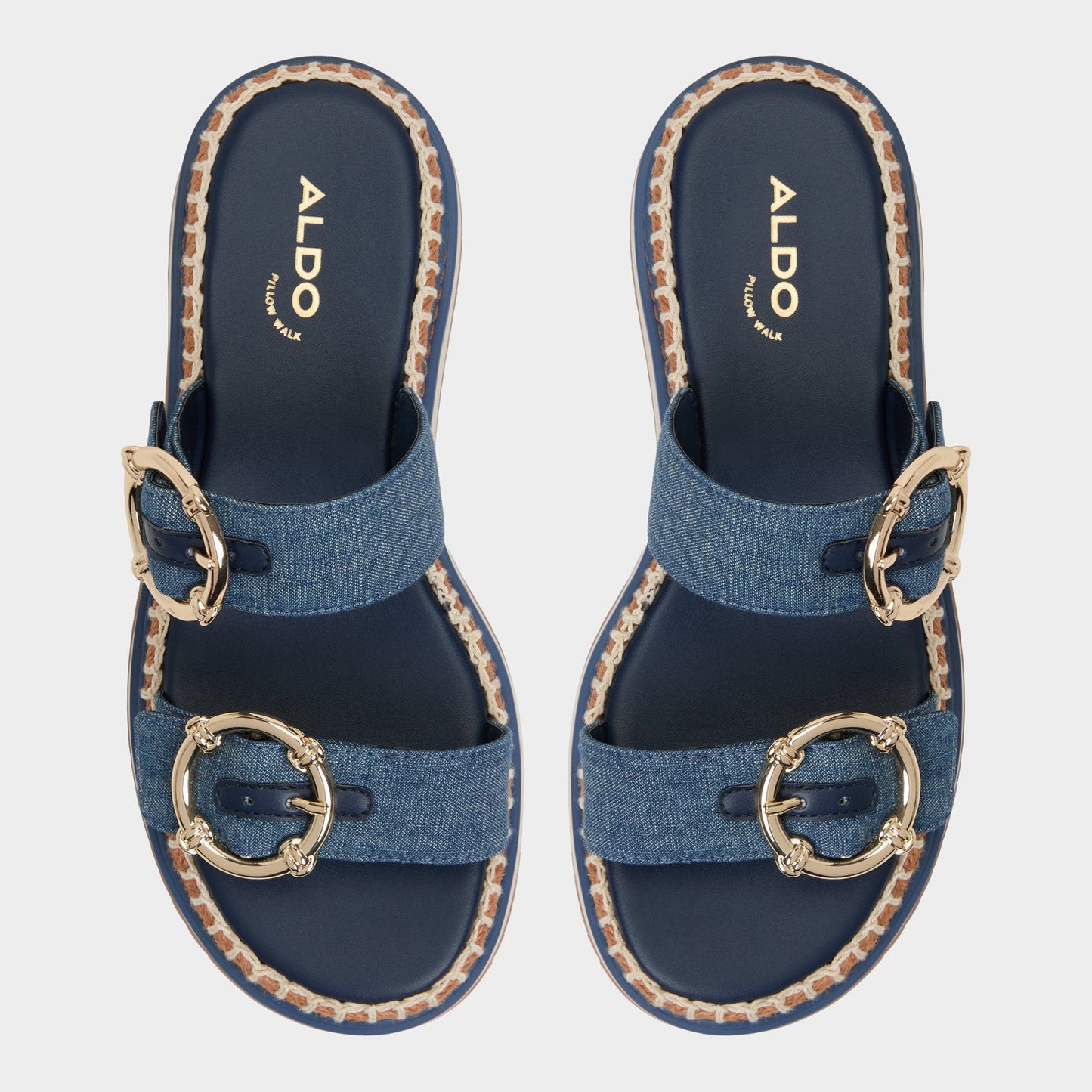 Kaeithien Dark Blue Women's Platform sandals - Slide sandal - Dark Blue