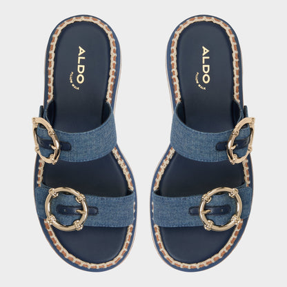 Kaeithien Dark Blue Women's Platform sandals - Slide sandal - Dark Blue