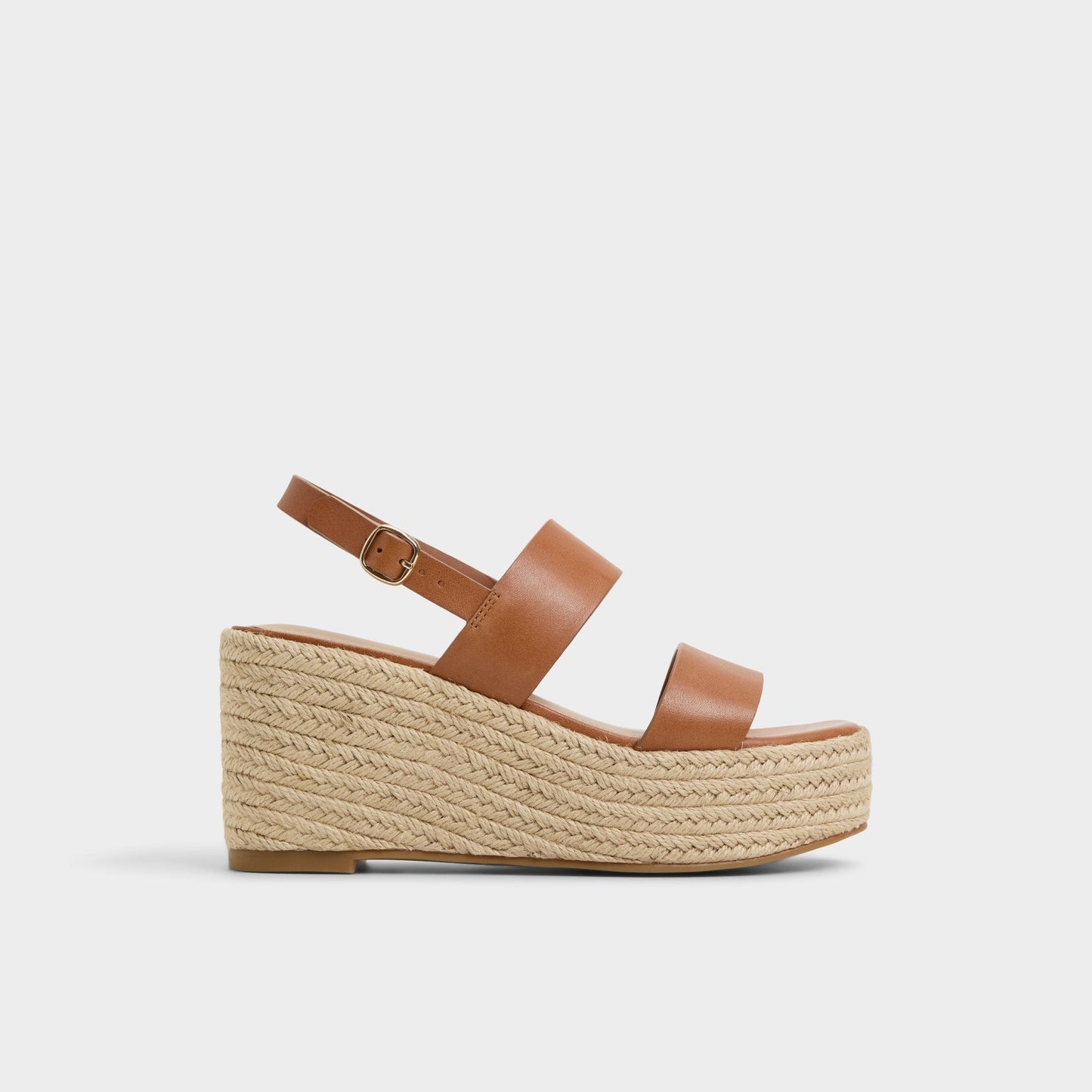 Keoni Medium Brown Women's Platform sandals - Wedge sandal - Medium brown