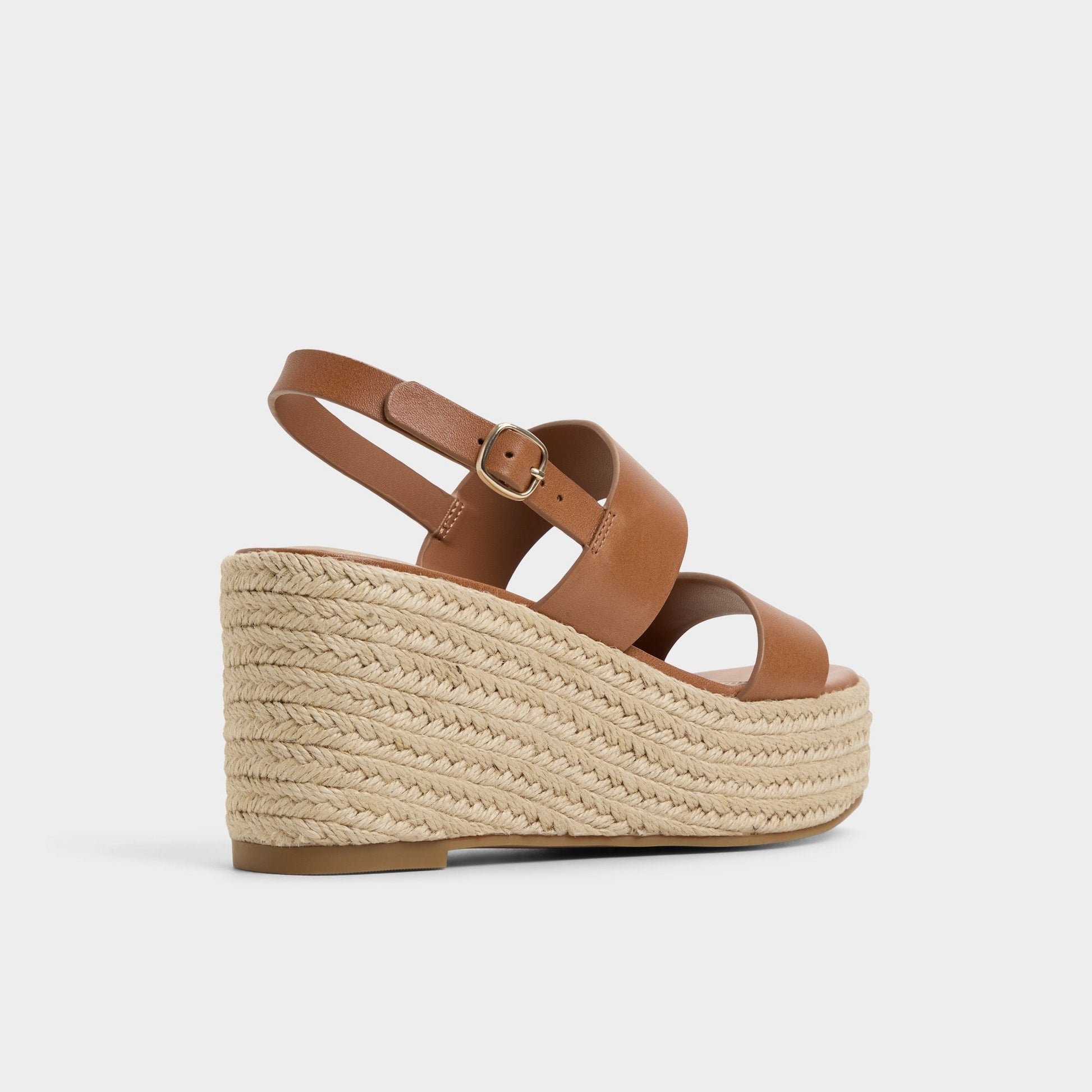 Keoni Medium Brown Women's Platform sandals - Wedge sandal - Medium brown