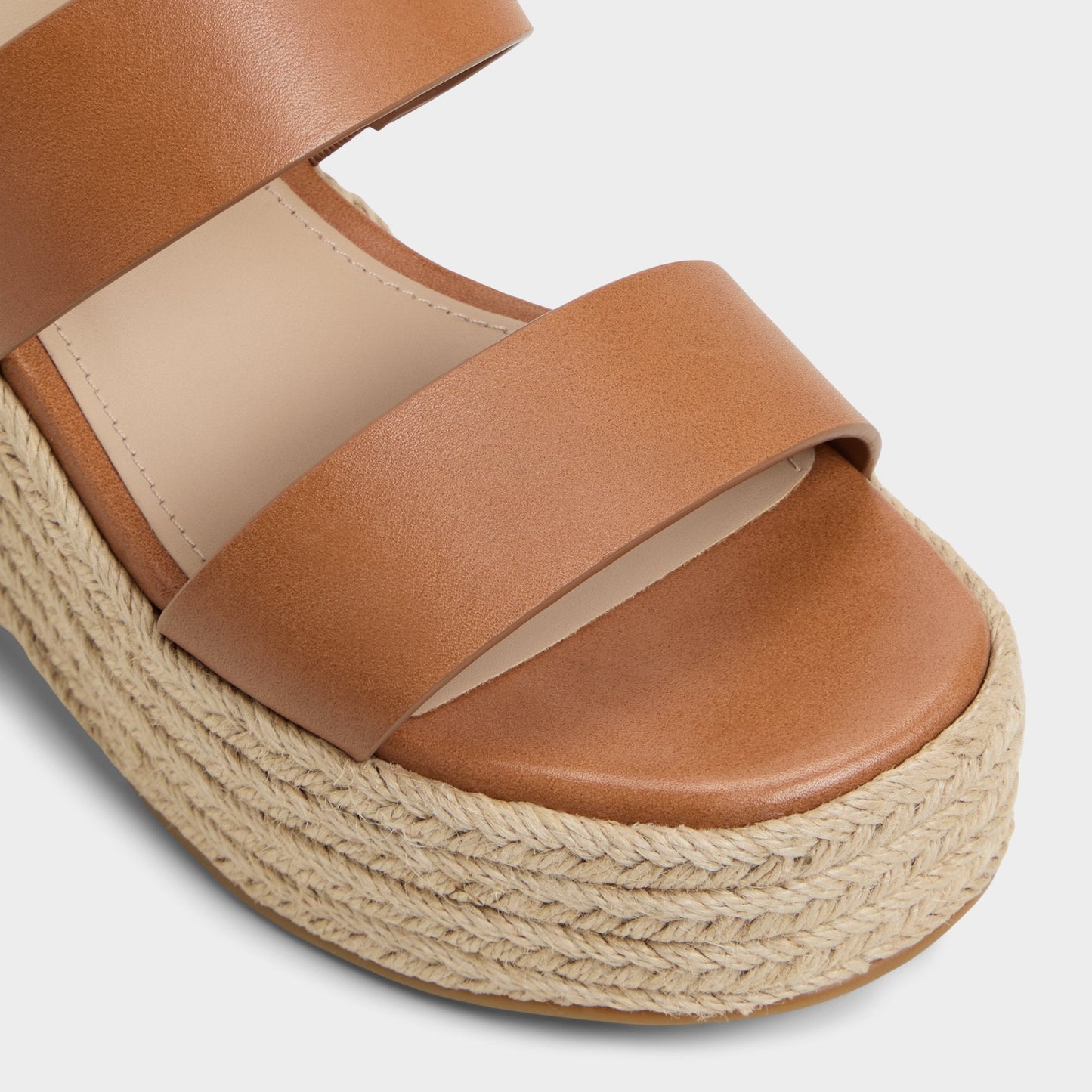 Keoni Medium Brown Women's Platform sandals - Wedge sandal - Medium brown