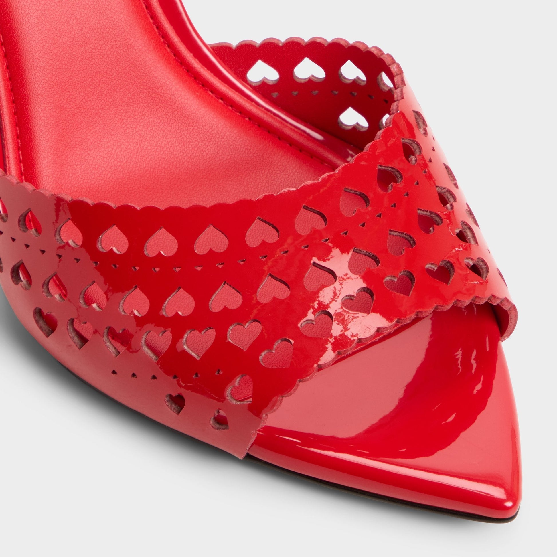 Lovemule in Medium Red - Heeled mule, Stiletto heel - Medium red
