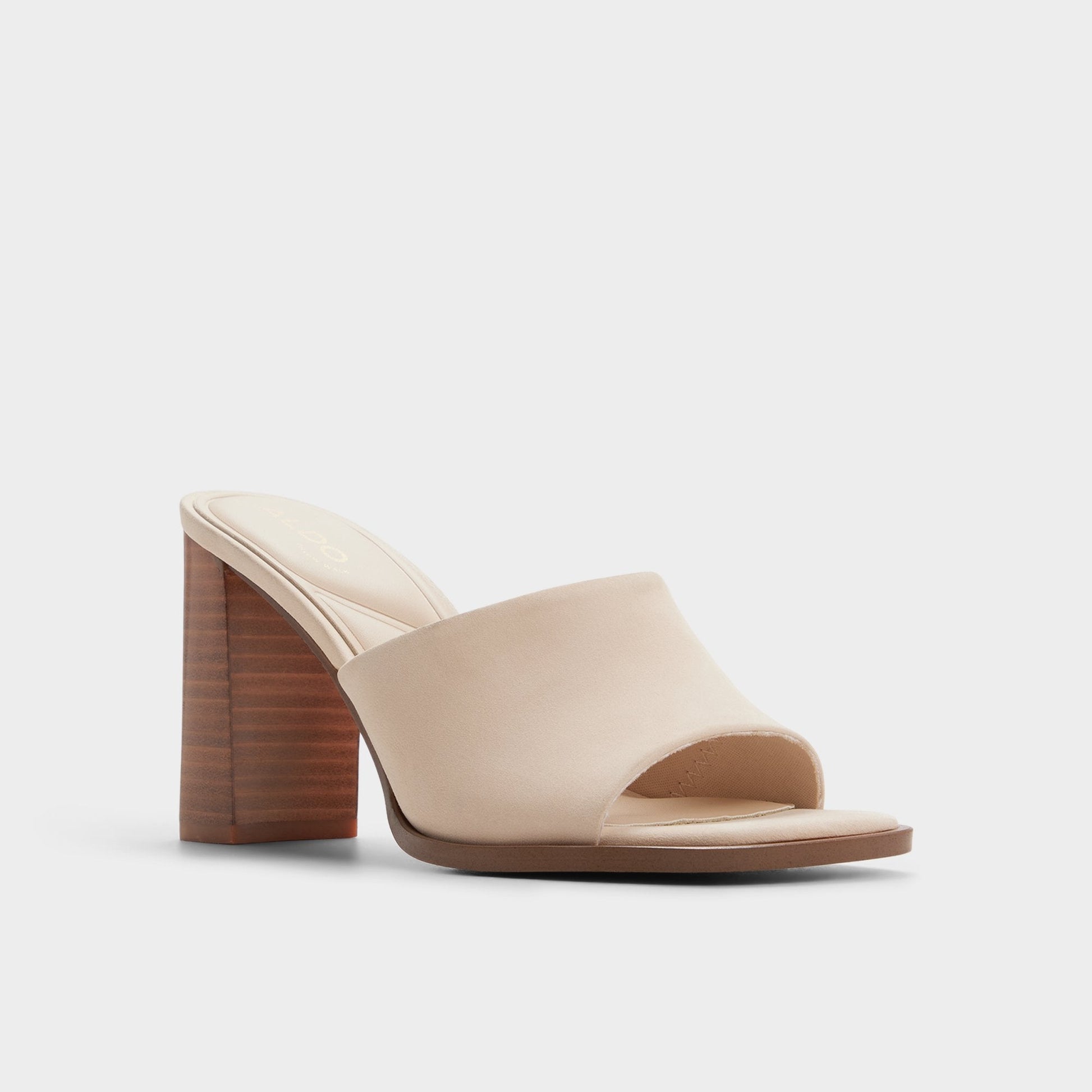 Re in Sophia Other Beige - Heeled mule, Block heel - Other beige