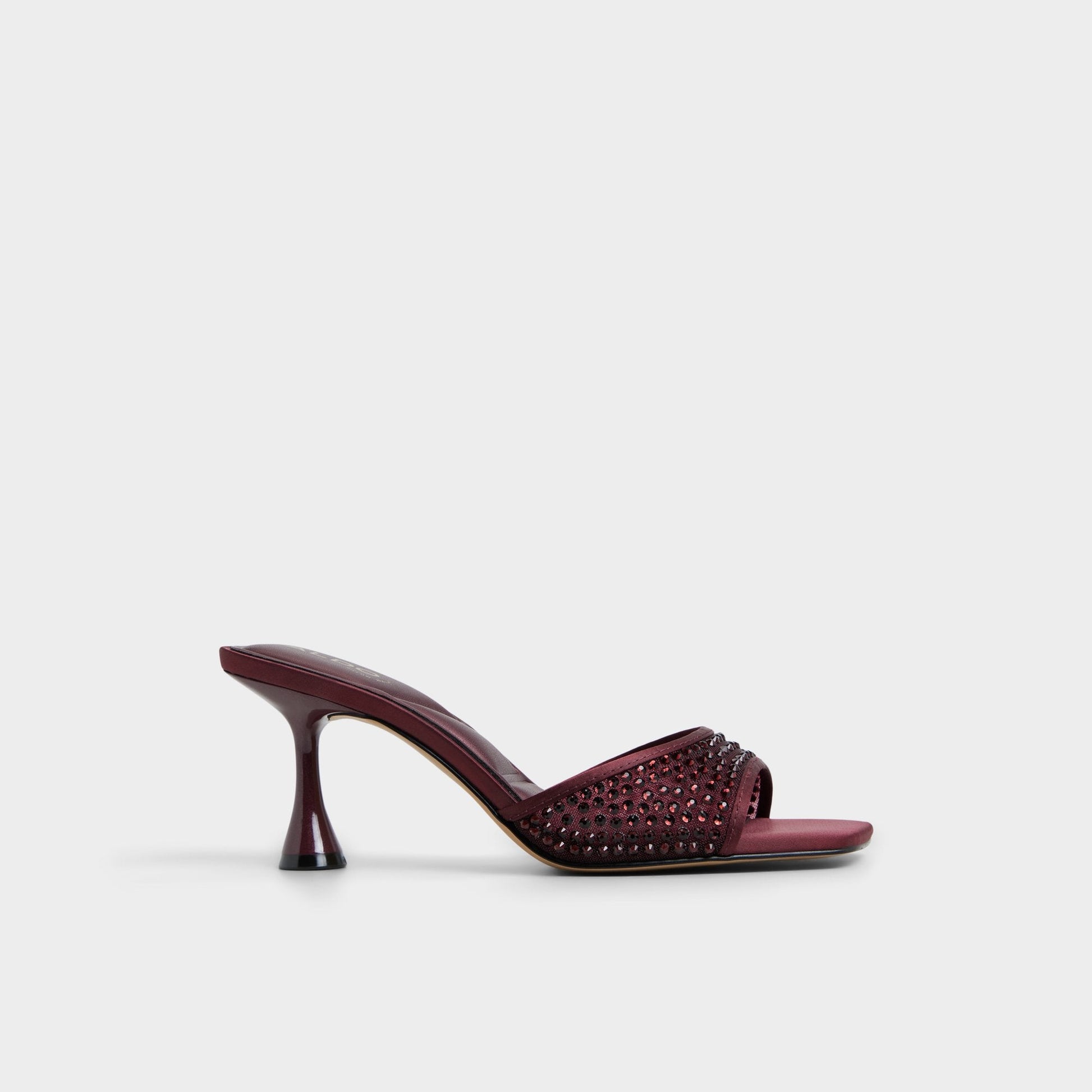 Agatha in Bordo - Heeled mule - Bordo