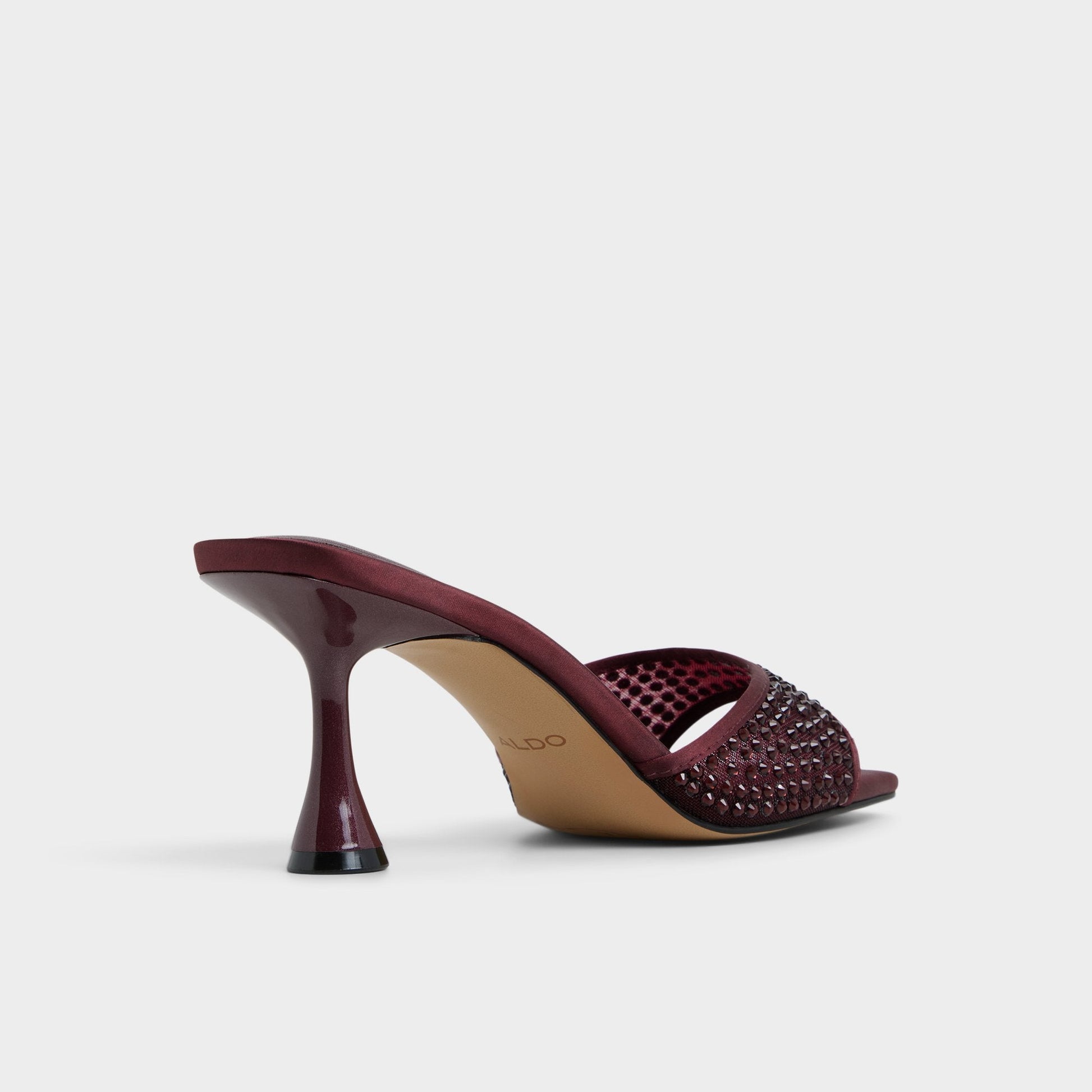 Agatha in Bordo - Heeled mule - Bordo