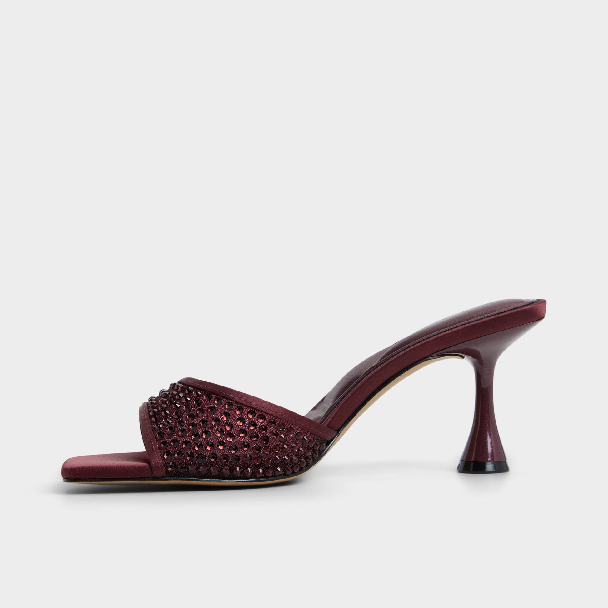 Agatha in Bordo - Heeled mule - Bordo