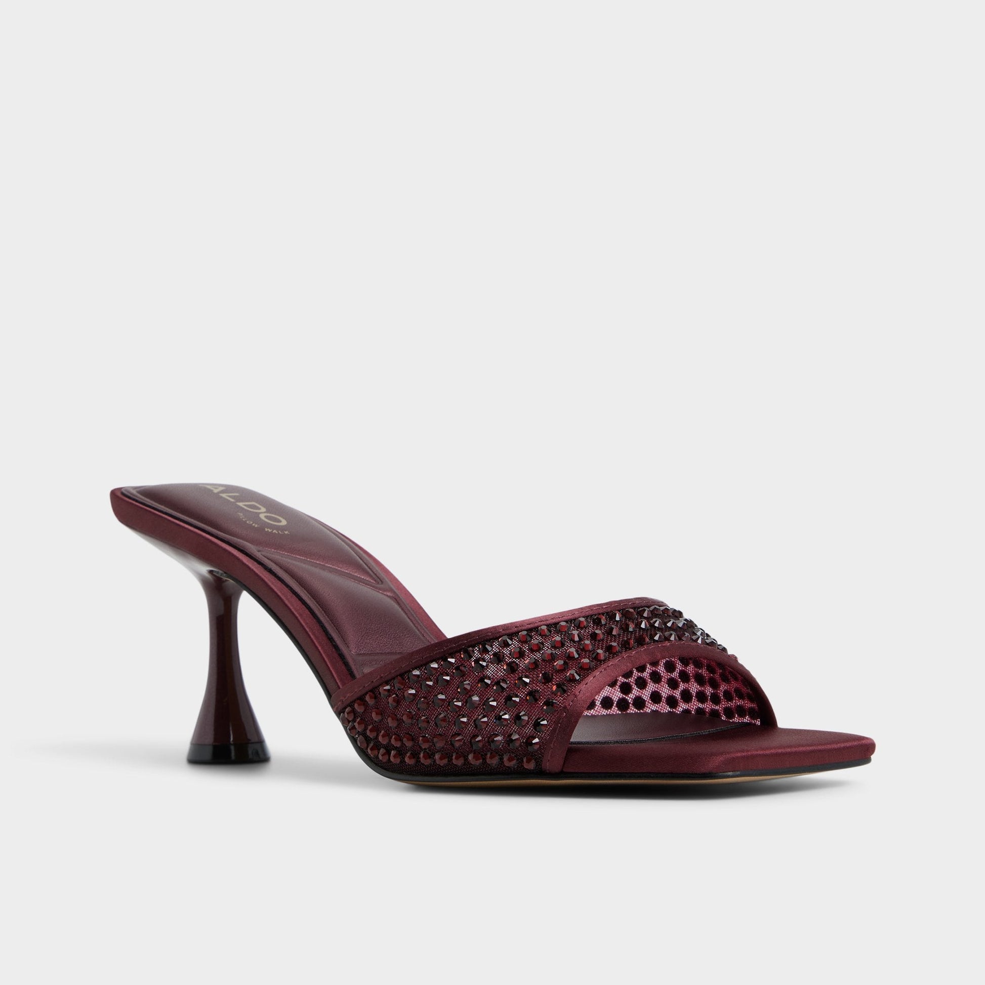 Agatha in Bordo - Heeled mule - Bordo