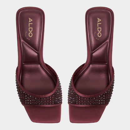 Agatha in Bordo - Heeled mule - Bordo
